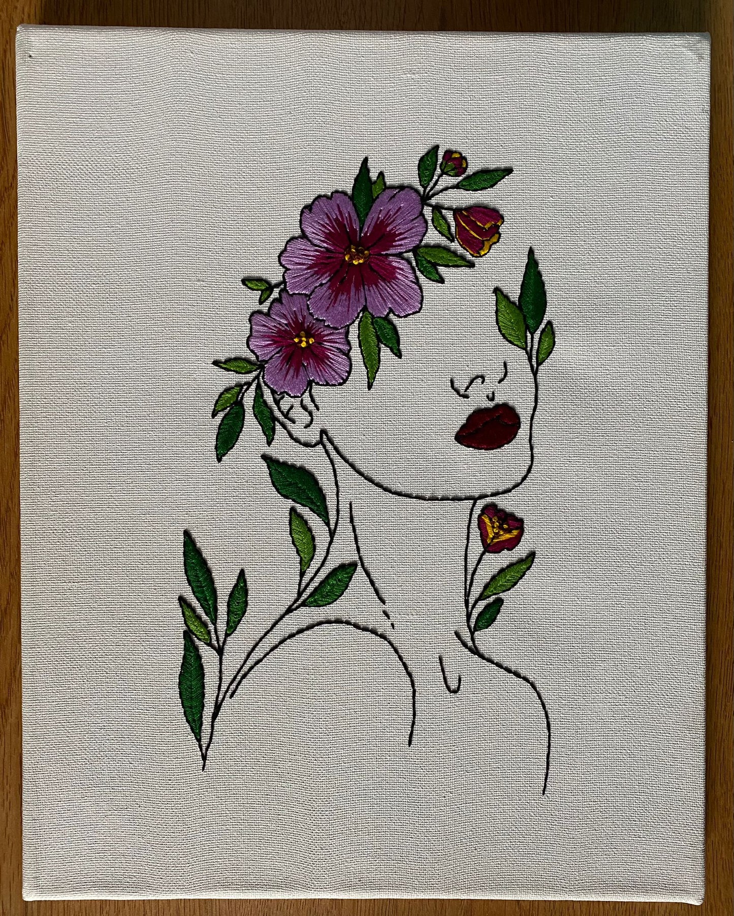 Bloom - Embroidery on Canvas