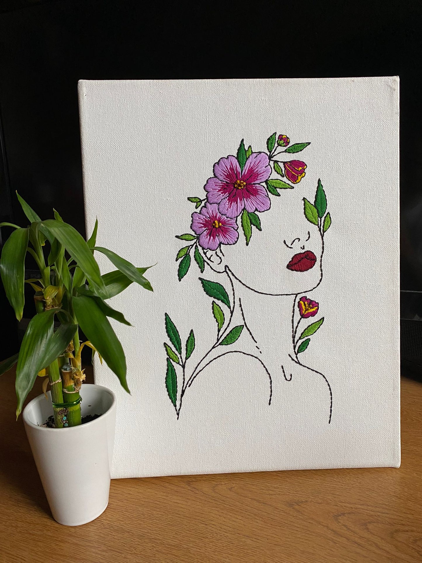 Bloom - Embroidery on Canvas